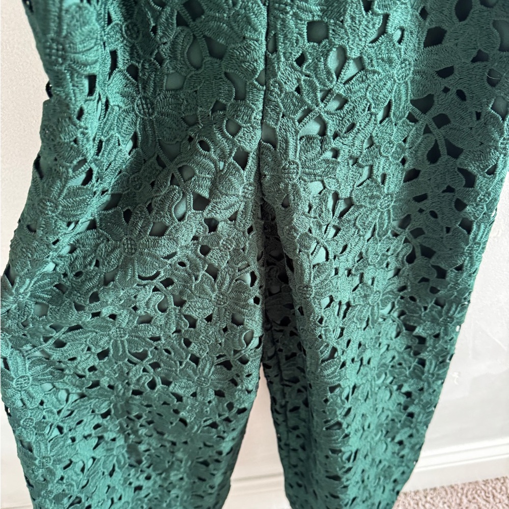 Club Monaco - Green Lace Jumpsuit - Size 4 - Picture 8 of 8